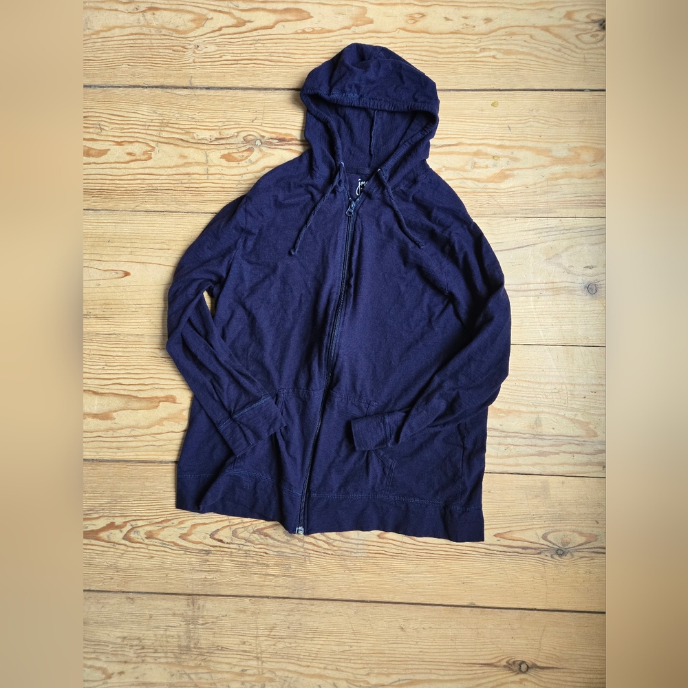 Just My Size Navy Zip Hoodie Cotton Sweatshirt 2X